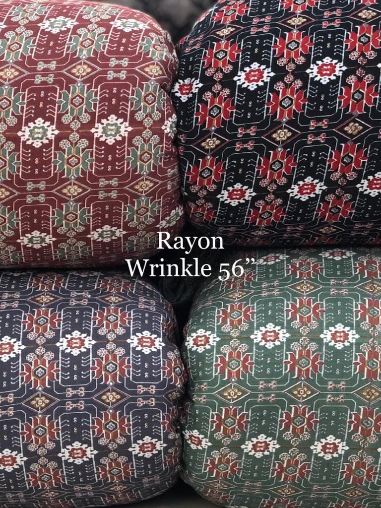 Rayon Fabric - Multicolor Printed, Quick Dry & Smooth Texture | Washable And Perfect For Kurtis And Dresses