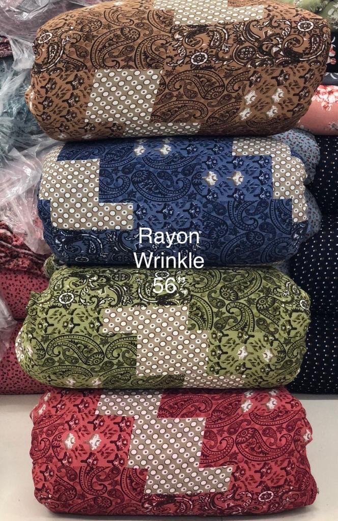 Rayon Fabric - Multicolor Printed, Quick Dry & Smooth Texture | Washable And Perfect For Kurtis And Dresses