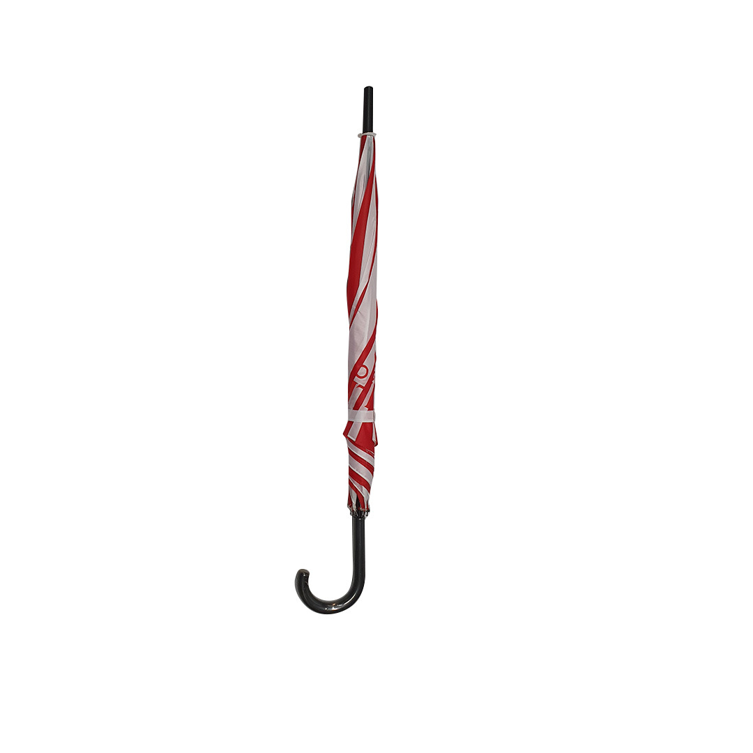 Promotional Umbrella - Powder Coated Black Steel Frame, 24 In Size , Multiple Color Options With J Shape Handle, Custom Logo Printing Available