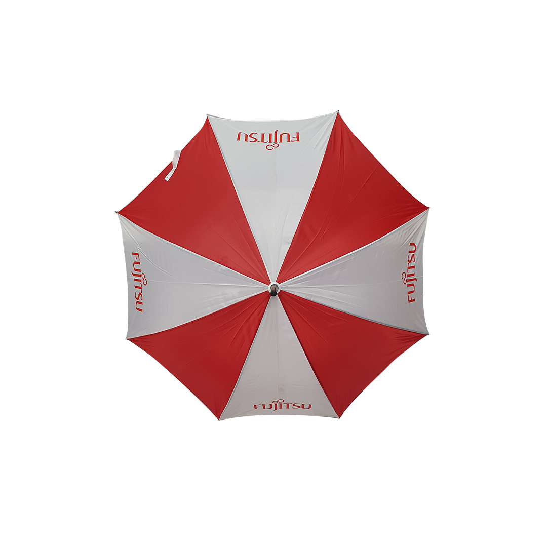 Promotional Umbrella - Powder Coated Black Steel Frame, 24 In Size , Multiple Color Options With J Shape Handle, Custom Logo Printing Available