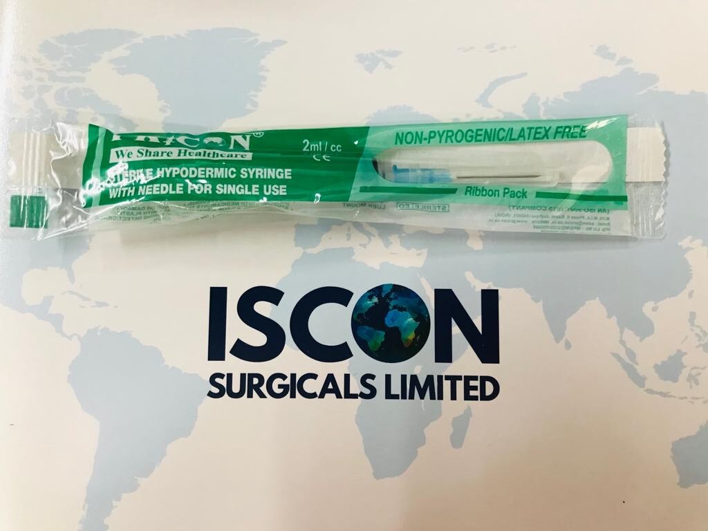 Disposable Syringe With Needle 2ml - Stainless Steel Needle Individually Packed Blister Eo Sterilized | Iso 7886 Is 10258 Certified Single Use