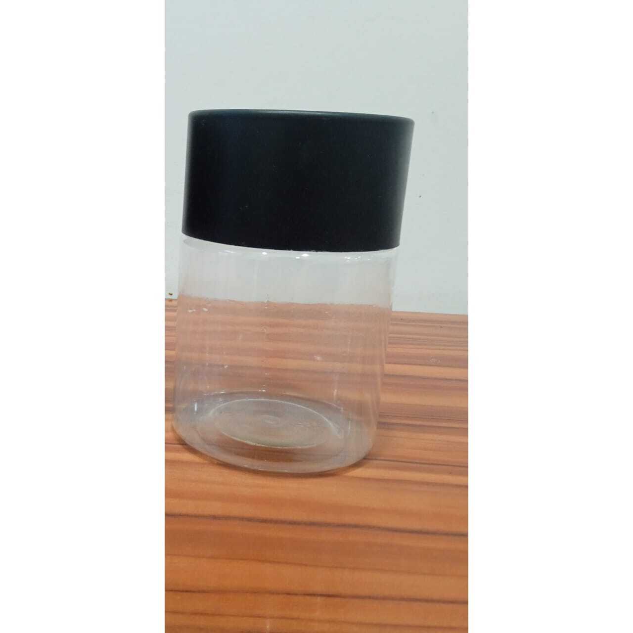 Edible And Non Edible Plastic Jars - Color: Clear With Brown Lid