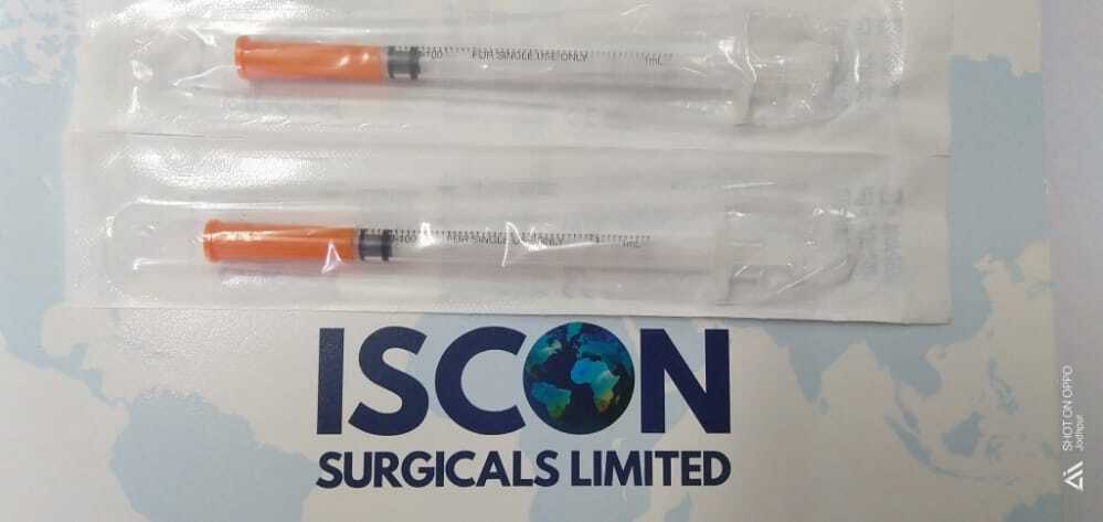Insulin Syringe 1ml - Stainless Steel Needle , Eto Sterilized For Single Use, Iso 7864 & Is 10564 Certified, Individually Packed For Safety