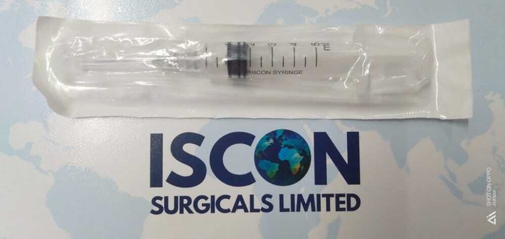 Auto Disable Syringe - 5ml, Isi Certified | Stainless Steel Needle, Single Use, Zero Dead Space, Eto Sterilized, Individually Packed