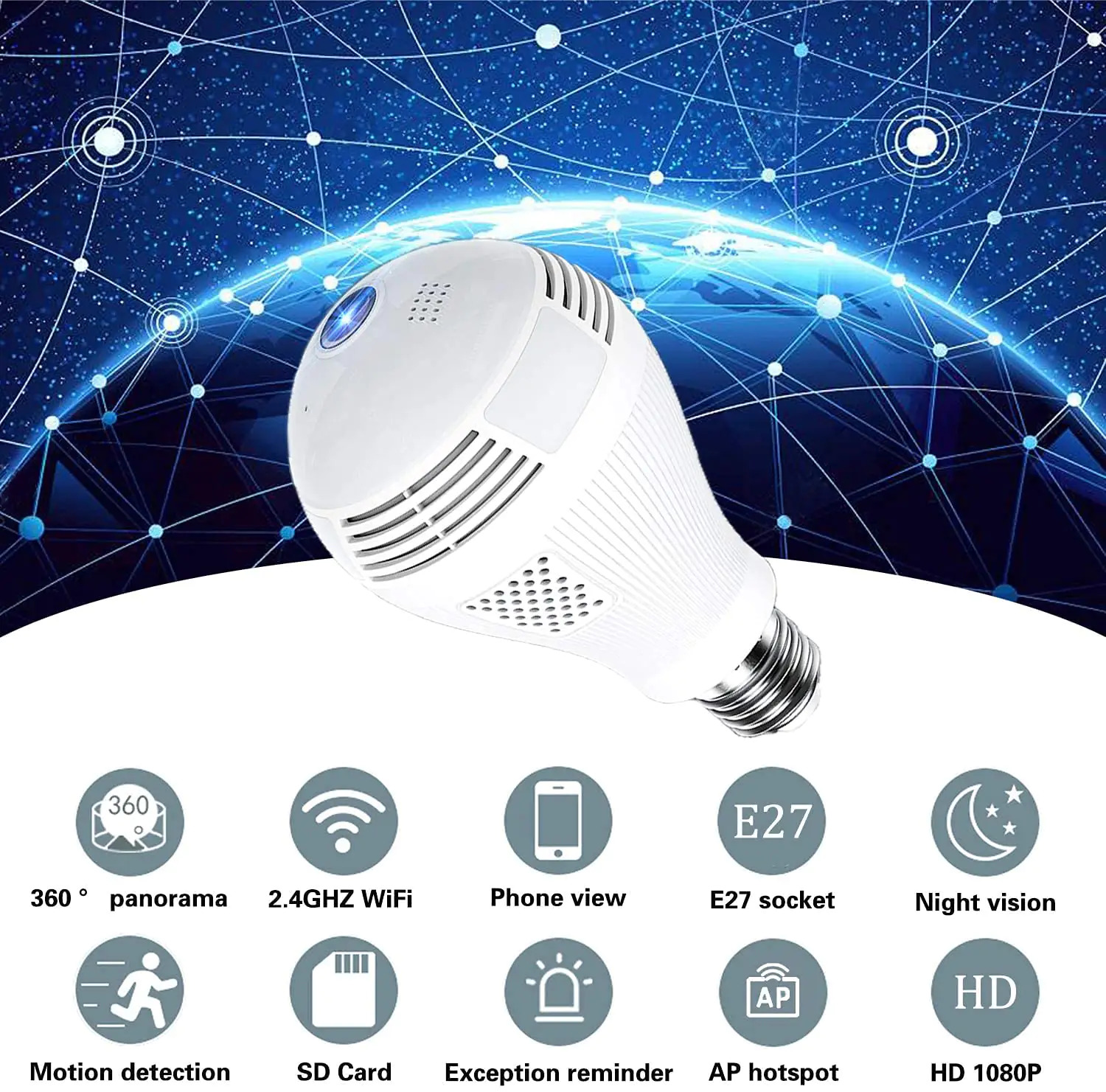 Full Hd Bulb Cctv Camera