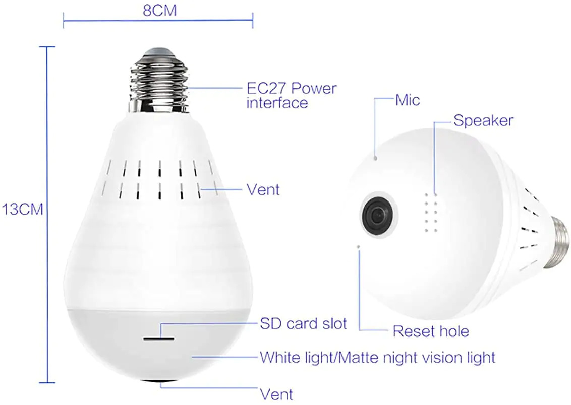 Full Hd Bulb Cctv Camera