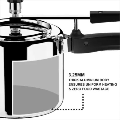 Silver Butterfly Friendly 5 L Induction Bottom Pressure Cooker