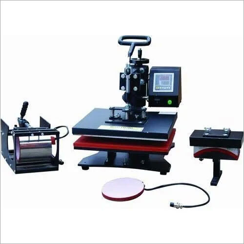 5 In 1 Combo Heat Press Machine - Stainless Steel Build | PLC Control, Semi-Automatic Operation