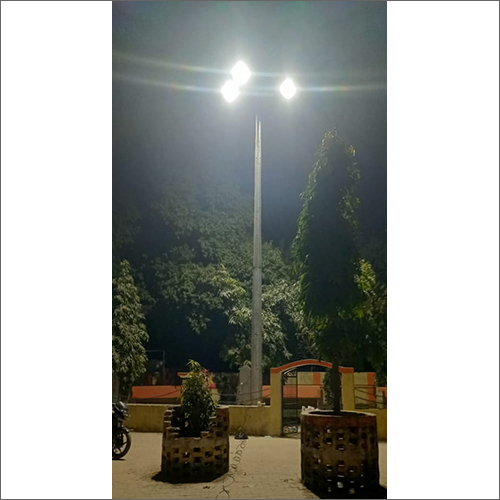 High Mast Lighting Pole - Stainless Steel Material | Electrical Lighting, Socket Included