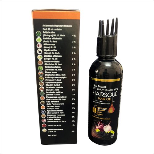 Red Onion Black Seed Hair Oil - 100 Ml | Herbal Oil, Black Color - Enhances Hair Texture, Strengthens Strands, Quickly Absorbs