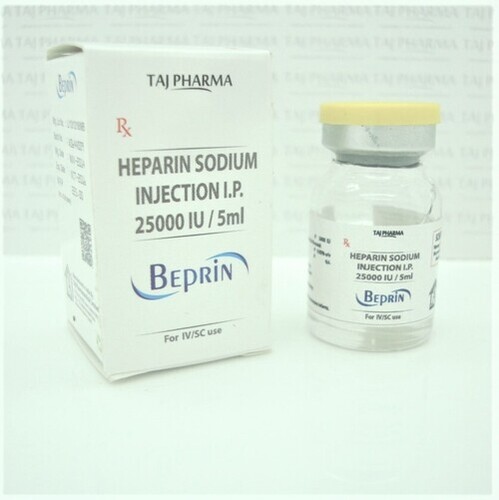 Heparin Sodium Injection Ip 25000 Iu/5ml Expiration Date: 2 Years
