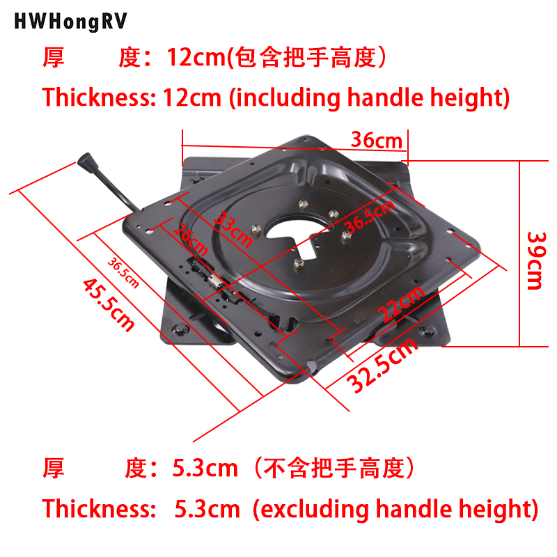 Truck Swivel Turntable Swivel Seat Rotatable Adaptors For Driver Seat Degree Swivel Mechanism Car Seat Cushion