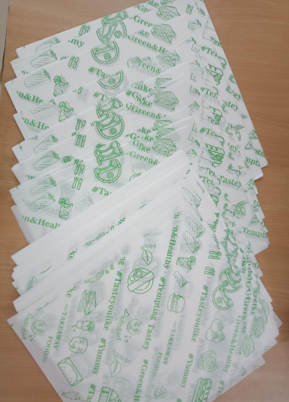 Printed Food Grade Ink Coated 1 Side Butter Paper - 40 Gsm Roll & Sheet Options | Ideal For All Food Wrapping Needs, Custom Size Available