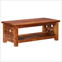 लकड़ी का रेक्टैंगुलर सेंटर टेबल