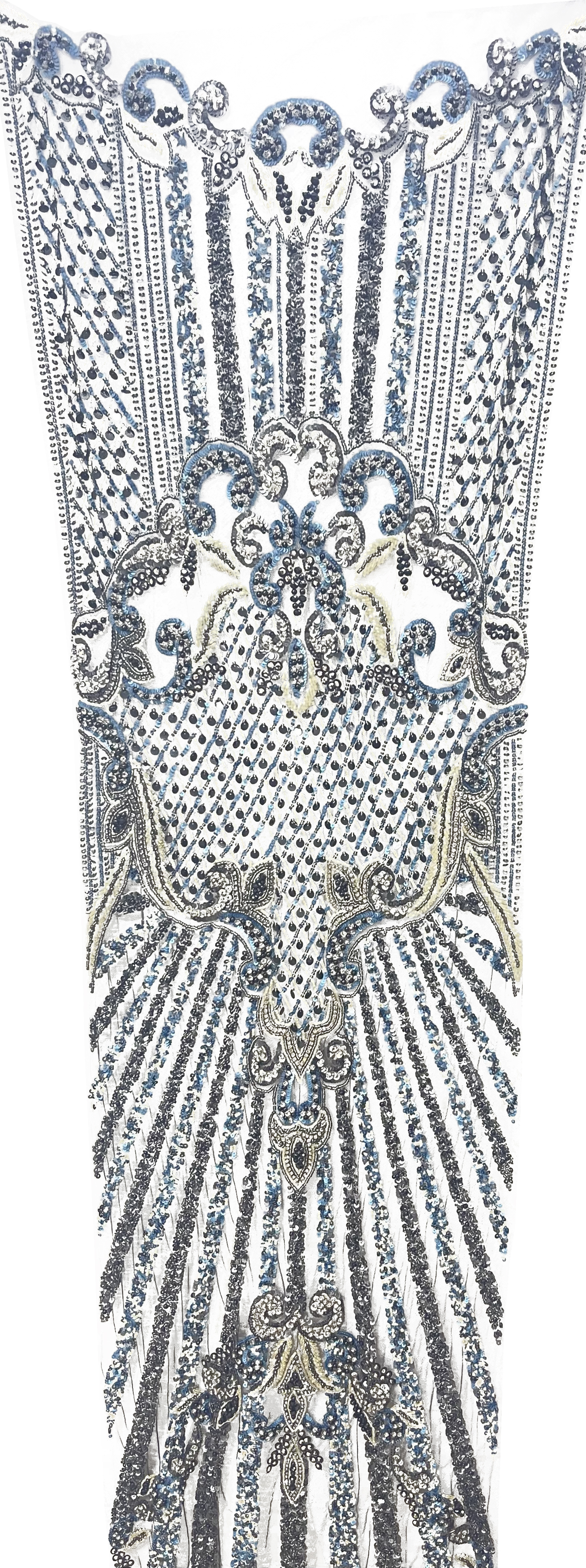 Ladies Hand Embroidered Fabrics Decoration Material: Sequins