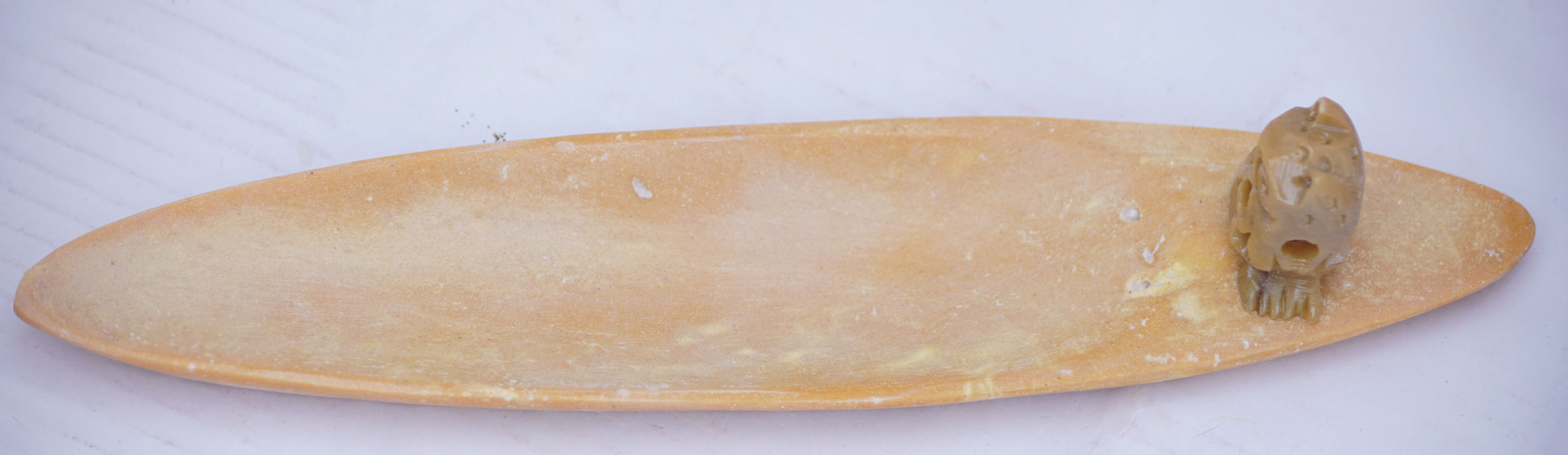 C Incense Holder - Polished Stone, 14x3x1 Inches, Pink | Multiple Stick Capacity, Elegant Design, Durable Material, Relaxing Atmosphere