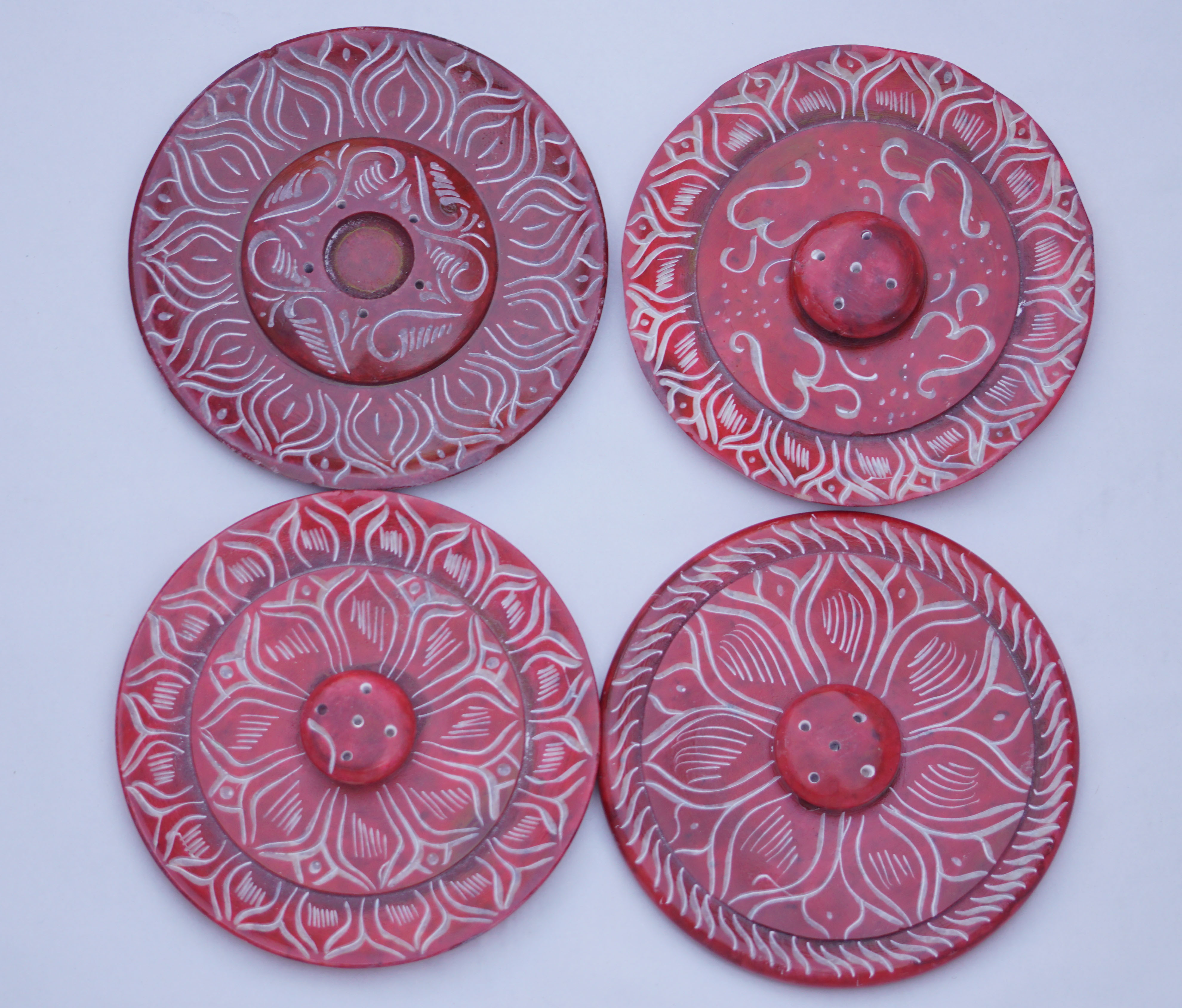 Incense Burner Plate - Stone, 5x3 Cm, Gray Leaf Shape | Smooth Finish For Burning Incense Sticks And Cones, 50 Gm Weight