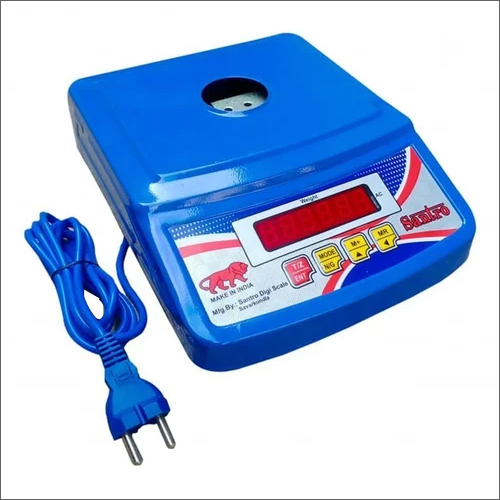 Ms Digital Table Top Scale - Ms Material, 190x160 Inches, 10kg Capacity, 99% Accuracy | Battery & Mains Operated, Digital Monitor Display, Warranty Included
