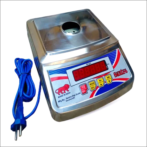 Ms Digital Table Top Scale - Ms Material, 190x160 Inches, 10kg Capacity, 99% Accuracy | Battery & Mains Operated, Digital Monitor Display, Warranty Included