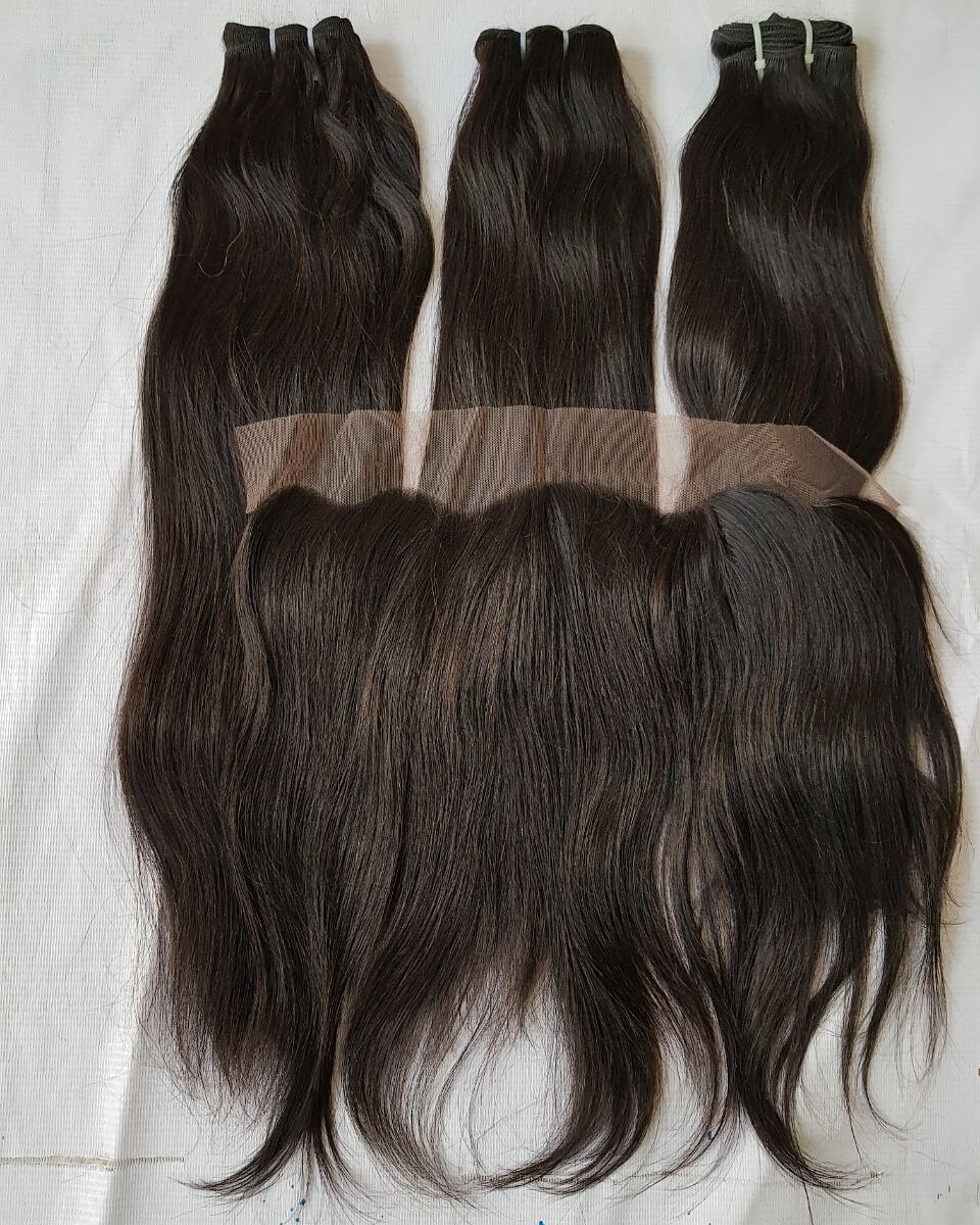 Natural Color Raw Indian Temple Straight Human Hair