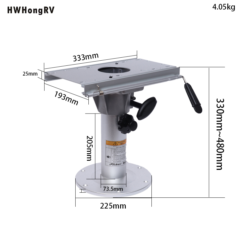 Hwhongrv Boat Seats Adjustable Pedestal With Slider For Yacht Seat Base - Feature: Eco Friendly