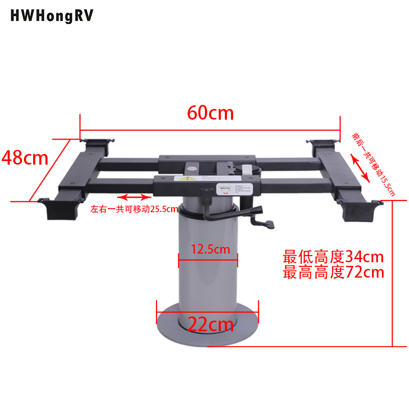 Pneumatic Lift Adjustable Camper Table Leg With Sliding System For Rv Picnic Table For Travel Trailer - Automatic Grade: Manual
