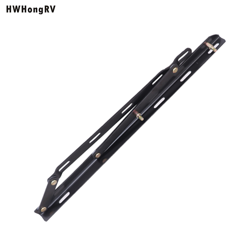 Motorhome Caravan Cabinet Hinge Trailer Door Hinge For Campervan Bed Support Hinge With Damping - Color: Black