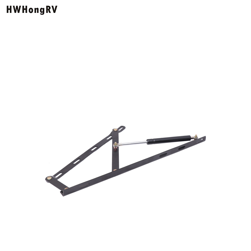 Motorhome Caravan Cabinet Hinge Trailer Door Hinge For Campervan Bed Support Hinge With Damping - Color: Black