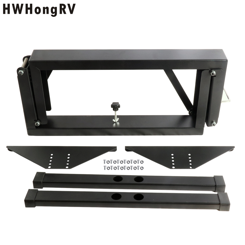 Camper Van Table Parts Rv Table Legs Van Bed Support Table Legs Bracket Adjustable Height Drop-down Cute Interior Kits Hw-rtl70 - Color: Black