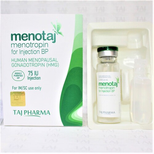Menotropin For Injection Bp - 75 Iu Sterile Dry Powder Injection | Supports Ovulation, Contains Fsh & Lh For Fertility Treatment, Includes Vial & Solvent Ampoule, Recommended For Women's Reproductive Health
