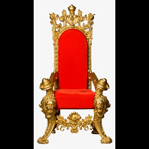 Singhasan Chair - Velvet & Wood, Varied Sizes, Red | Royal Design Luxury Seating, Elegant Style, Durable Build, Handcrafted Detail