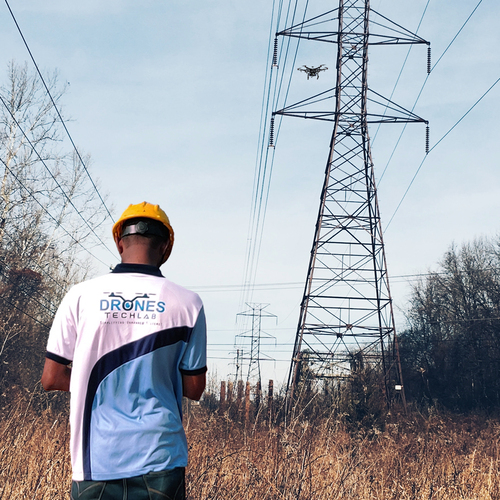 ड्रोन के साथ पावरलाइन निरीक्षण