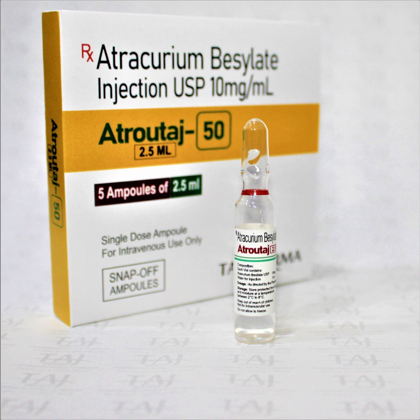 Atracurium Besylate Injection Usp - 50mg/5ml Liquid Formulation | General Anesthetic For Muscle Relaxation, Endotracheal Intubation, And Mechanical Ventilation