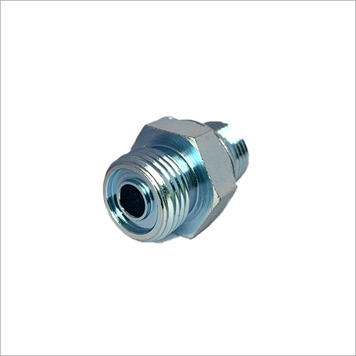 Silver Mild Steel Male Hex Adaptor