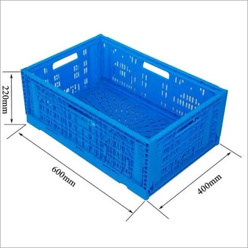 Blue Industrial Plastic Crates Dimension(l*w*h): 400x600x220 Millimeter (Mm)