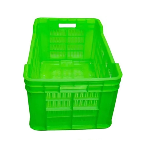 Green Rectangular Banana Plastic Crates