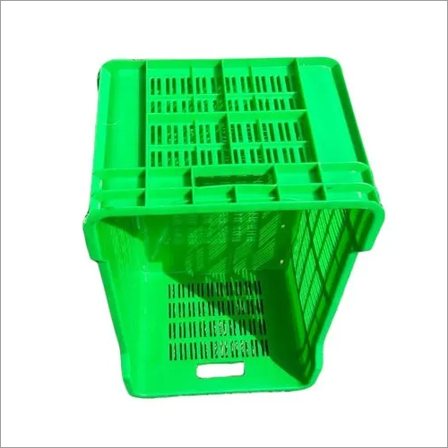 Green Rectangular Banana Plastic Crates