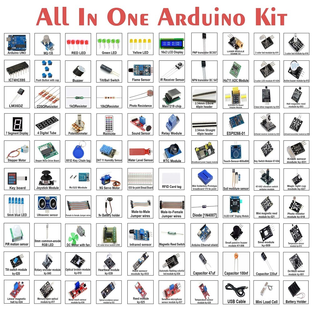 Mastering Adruino Uno All In One Adruino Kits 100 Plus Components