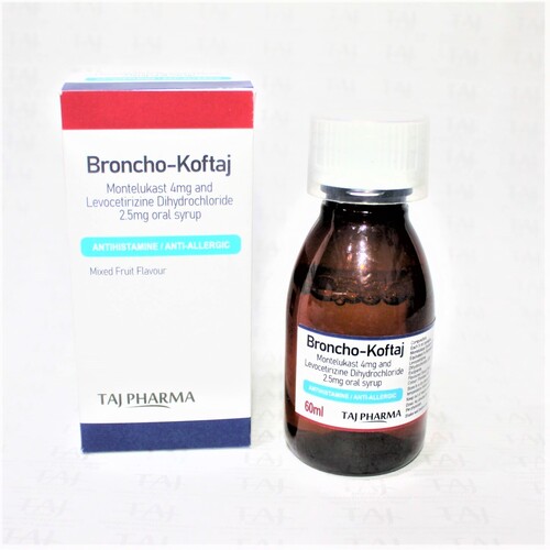Montelukast 4mg/5ml And Levocetirizine Dihydrochloride 2.5mg/5ml Oral Syrup Expiration Date: 2 Years