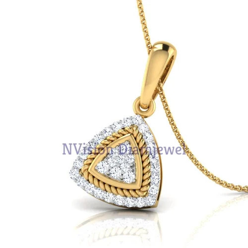 Triangular Diamond Pendant Diamond Carat Weight: 0.33 Carat