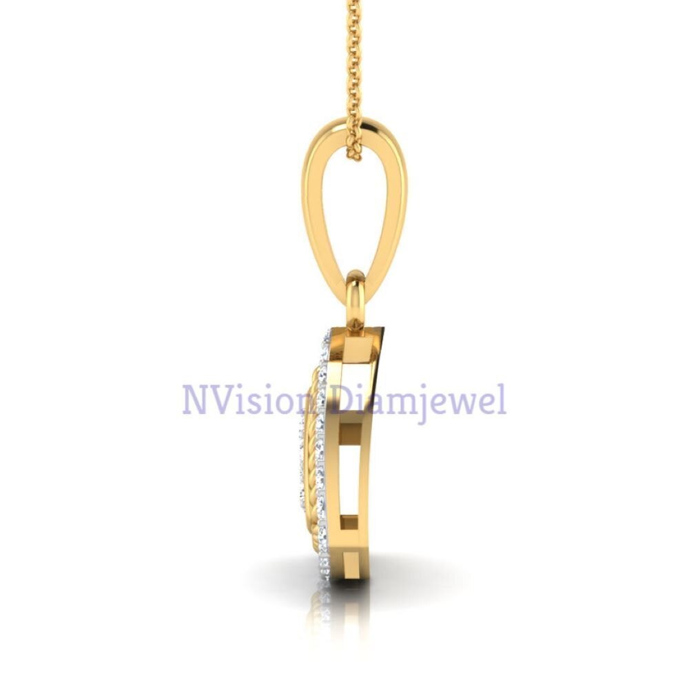 Triangular Diamond Pendant Diamond Carat Weight: 0.33 Carat