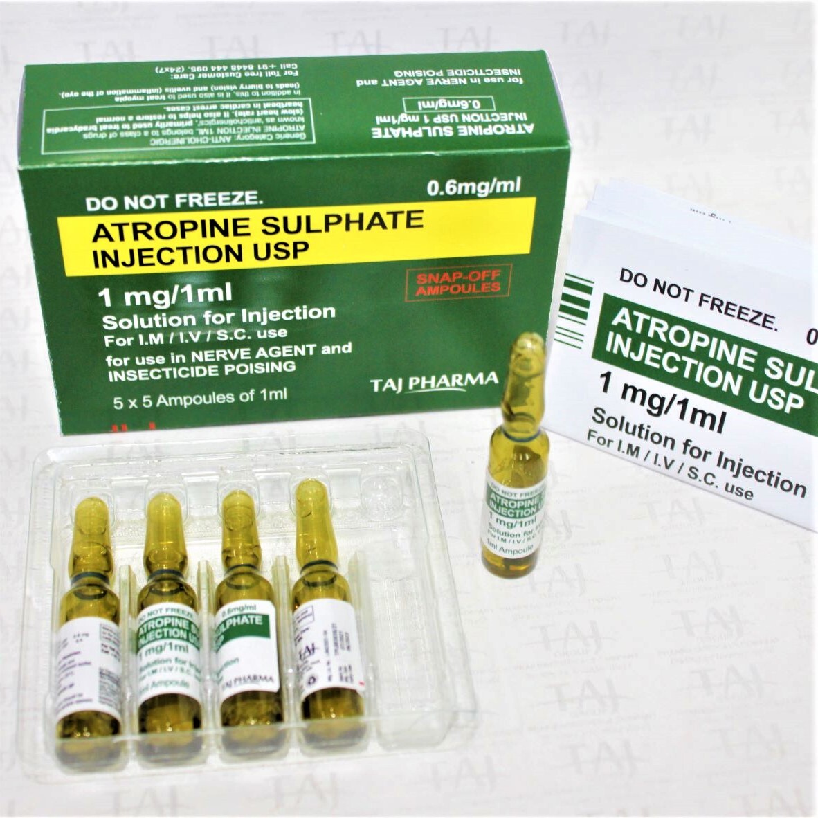 Atropine Sulfate Injection Usp - 1mg/ml Liquid Injection, Antidote For Poisoning, Anti-sialagogue, Gmp Certified Quality