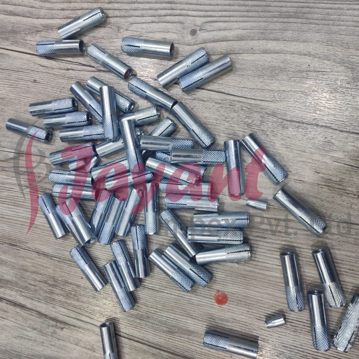 Drop In Anchor - Metal, Cylindrical Shape, Silver Color | Ideal For Securing Ceiling Fans, Electrical Fixtures, Hvac Ducts, Pipeline, Roof Structures, And Handrails
