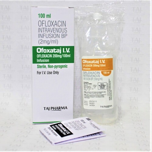 Ofloxacin Intravenous Infusion Bp - 0.2% W/v, 200mg/100ml, Liquid Formulation | Effective Treatment For Bacterial Infections, Gmp Certified, Hygienically Manufactured, Suitable For Adult Use