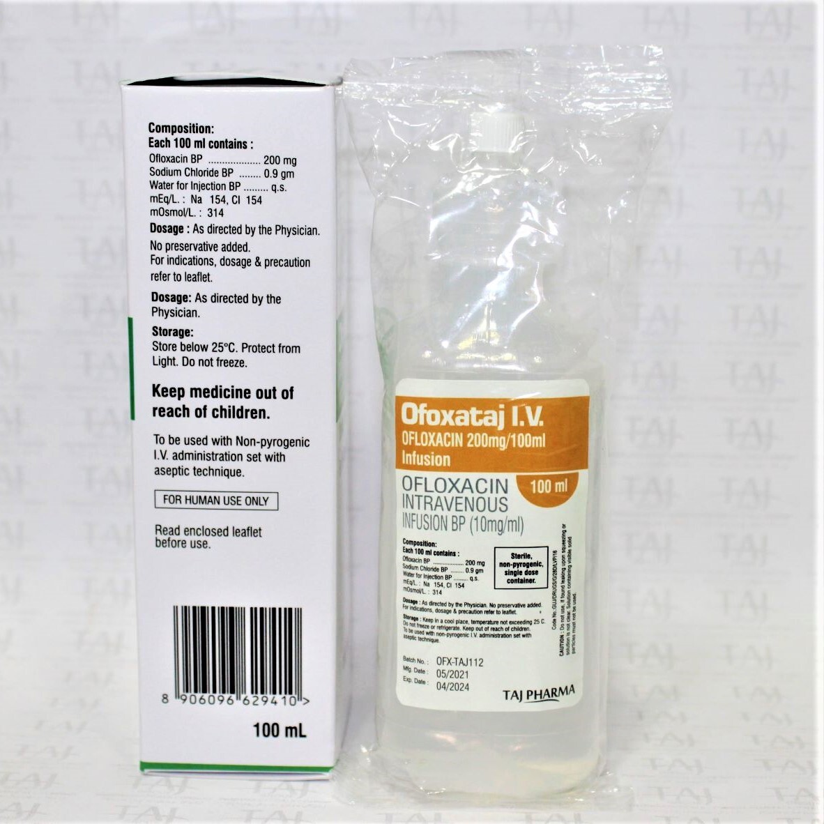 Ofloxacin Intravenous Infusion Bp - 0.2% W/v, 200mg/100ml, Liquid Formulation | Effective Treatment For Bacterial Infections, Gmp Certified, Hygienically Manufactured, Suitable For Adult Use