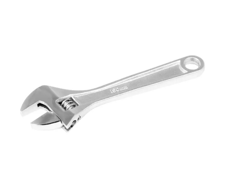 Adjustable Wrench - High Carbon Steel, 6 Inches | Rotatable Screw, Galvanized Coating, Corrosion Resistant