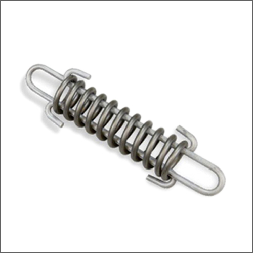 Industrial Drawbar Spring - Stainless Steel, Silver Finish | Polished Design, Fixed Stop Mechanism, Overload Protection, Lubricated For Reduced Friction