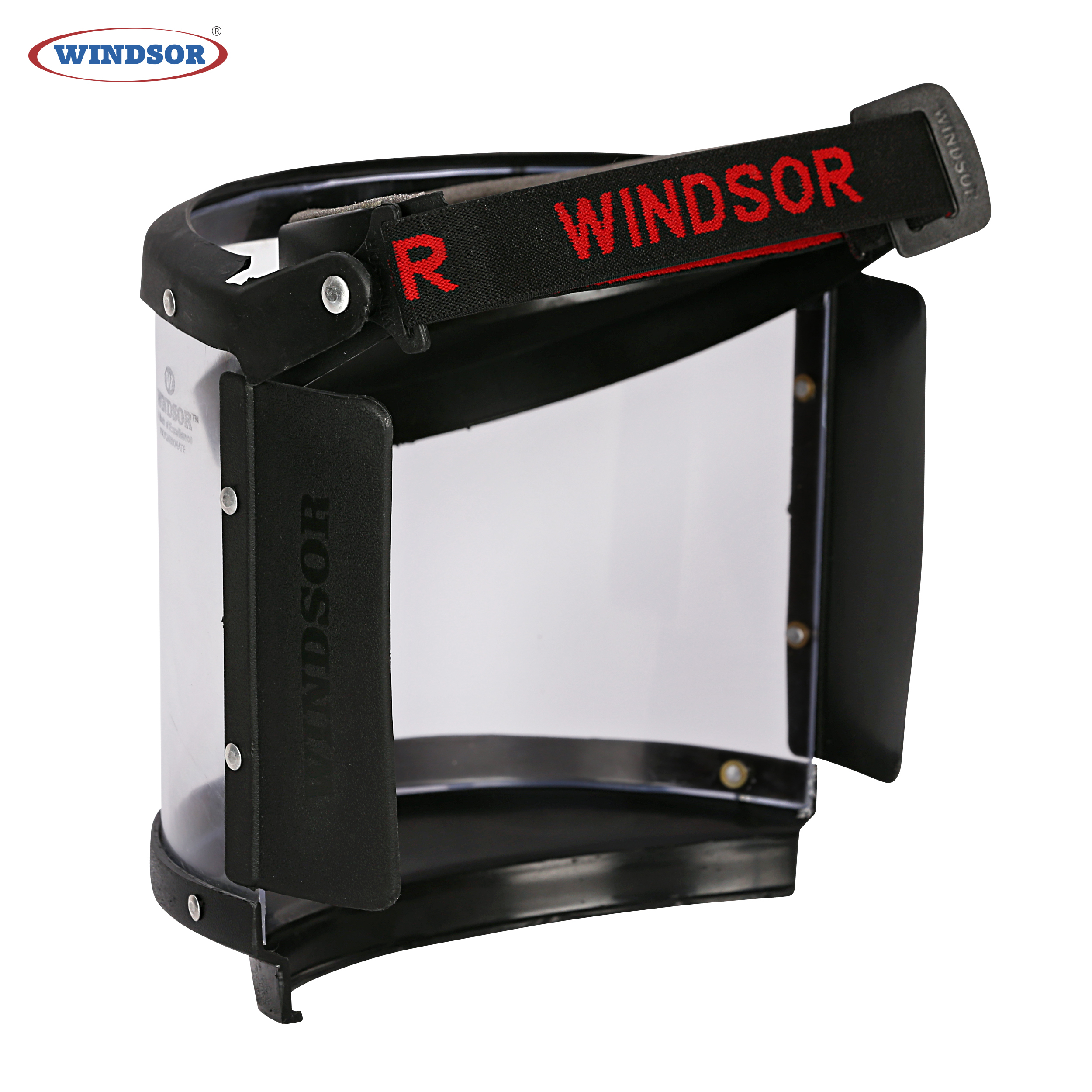 6 X 12 Inch Windsor A Type Face Shields With Elastic Band - Acrylic Material, Transparent Color | 60 Pcs Packaging, Unisex Industrial Usage