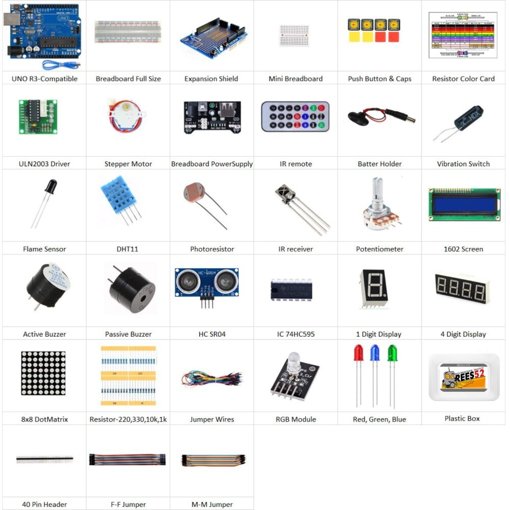 Super Starter Kit For Uno R3 Compatible With Arduino Ide