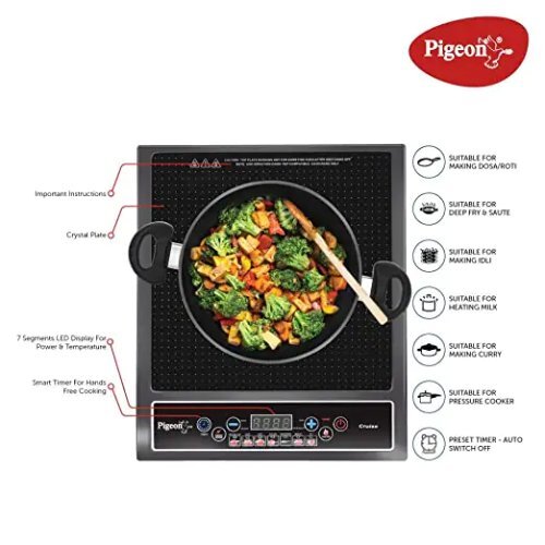 Black Induction Cooktop.
